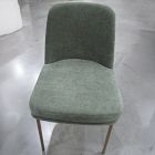 Open Box: Jack Metal Frame Dining Chair - Performance Distressed Velvet Green Spruce, Champagne Bronze