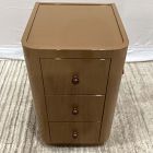 Open Box: Pierce &amp; Ward Lacquered Nightstand (16") - Rustic Gold
