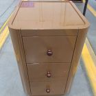 Open Box: Pierce &amp; Ward Lacquered Nightstand (16") - Rustic Gold