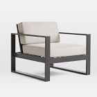 Open Box: Portside Aluminum Outdoor Lounge Chair - Marled Weave Pearl Gray, Dark Bronze