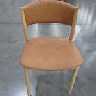 Open Box: Marcus Samuelsson Leather Dining Chair - Ludlow Leather Sesame, Blonde