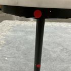 Open Box: Maspeth Drink Table (10") - Polished White Marble, Dark Kettle Black