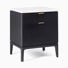 Open Box: Parker Marble Nightstand (21") - Black, Champagne Bronze