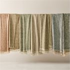 Two-Tone Chunky Linen Throw