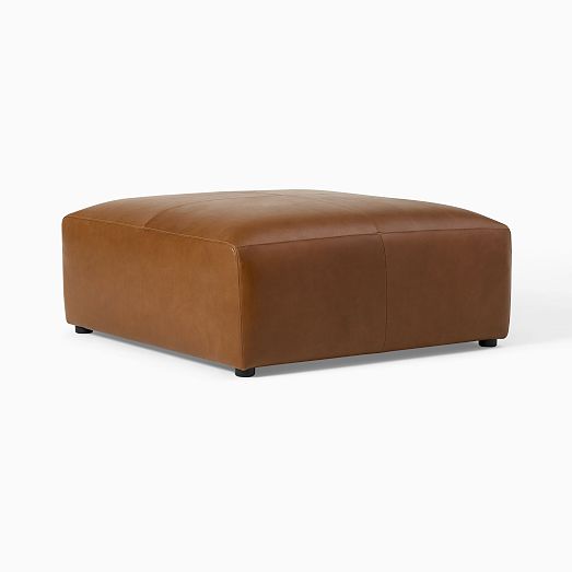 Leo Motion Leather Ottoman - Modern & Stylish Comfort | West Elm