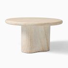 Menorca Faux Travertine Outdoor Coffee Table (32")