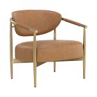 Ximena Vegan Leather Lounge Arm Chair