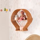 Shell Rattan Shelf (25")