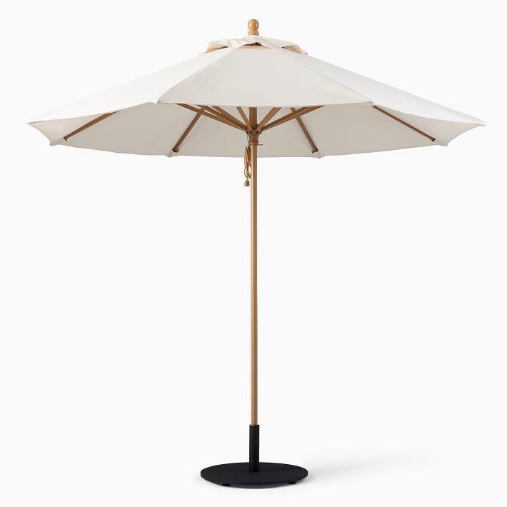 garden reflections 9' round patio umbrella with 32 Solar Powered LED Lights, Push-Button Tilt and Hand Crank Lift, Solar Umbrella in Navy for Porch, Deck, and Patio by Sun-Ray : Patio, Lawn foot umbrella Garden Reflections 9' Half-Round Patio