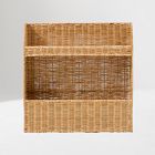 Rattan Bookshelf with Storage (25")