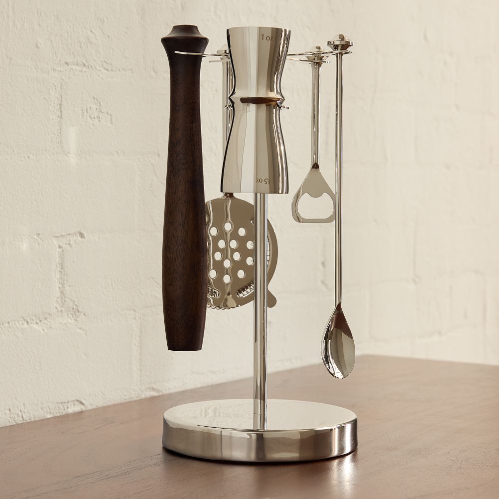 Juliana Metal Bar Tools Set - Silver, Metal, Set