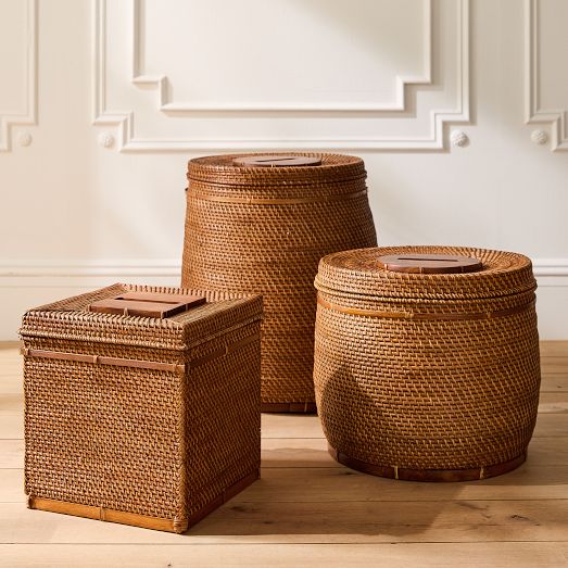 Takara Wood Wall Mounted Basket | West Elm