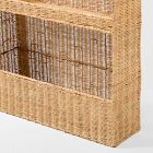 Rattan Bookshelf with Storage (25")