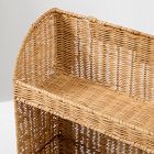 Rattan Bookshelf with Storage (25")