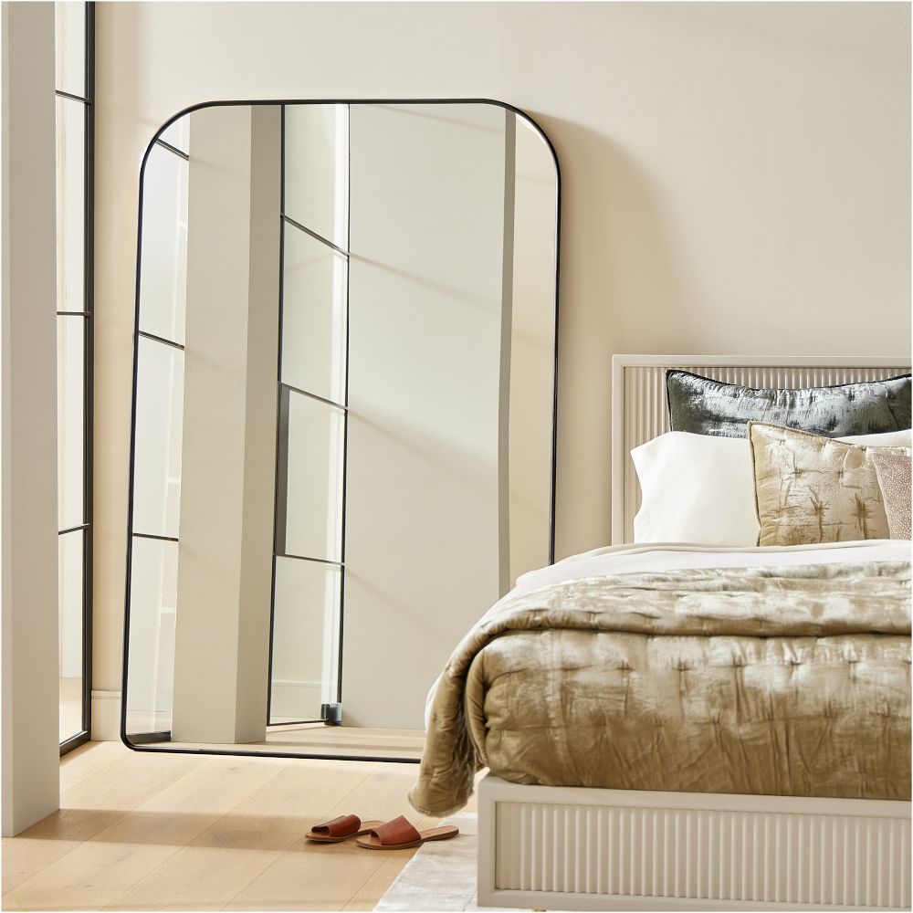 Streamline Oversized Wide Arch Metal Floor Mirror by West Elm
