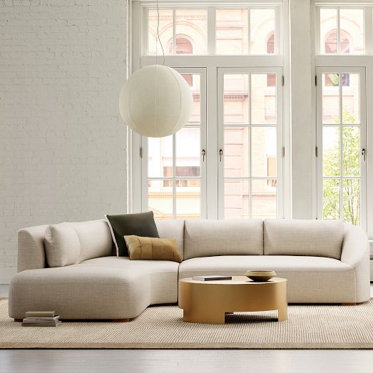 Aviana 2-Piece Bumper Chaise Sectional (122") by West Elm