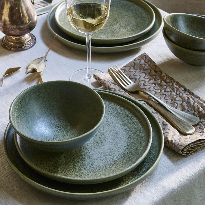 Kanto Stoneware Dinner Plate Set of 2 - Modern Dining | West Elm