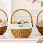 Pink Chicken Woven Easter Basket w/ Liner