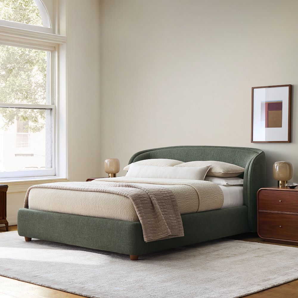 Rorie Upholstered Shelter Bed by West Elm
