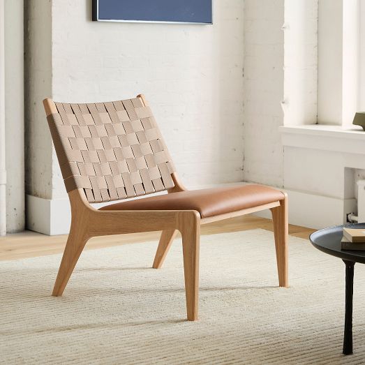 Dunham Leather Slipper Chair by West Elm