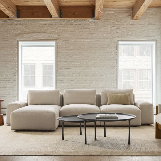 Quinten 3-Piece Chaise Sectional (130") by West Elm