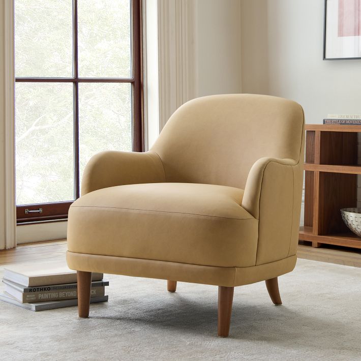 Emmie Leather Chair – Durable & Stylish Seating | West Elm
