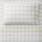 Watercolor Gingham Cotton Sheet Set