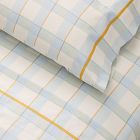Watercolor Gingham Cotton Sheet Set
