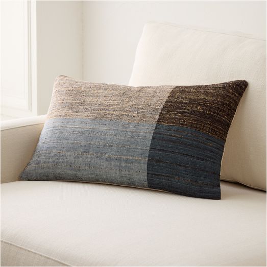 Silk Half Block Pillow Cover by West Elm