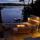 Rutland Rectangle Steel Fire Pit Table (42"&ndash;70")