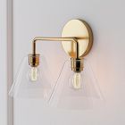 Sculptural 2-Light Cone Sconce (20")