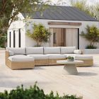 Coastal Wicker Outdoor 4-Piece U-Shaped Sectional (128")