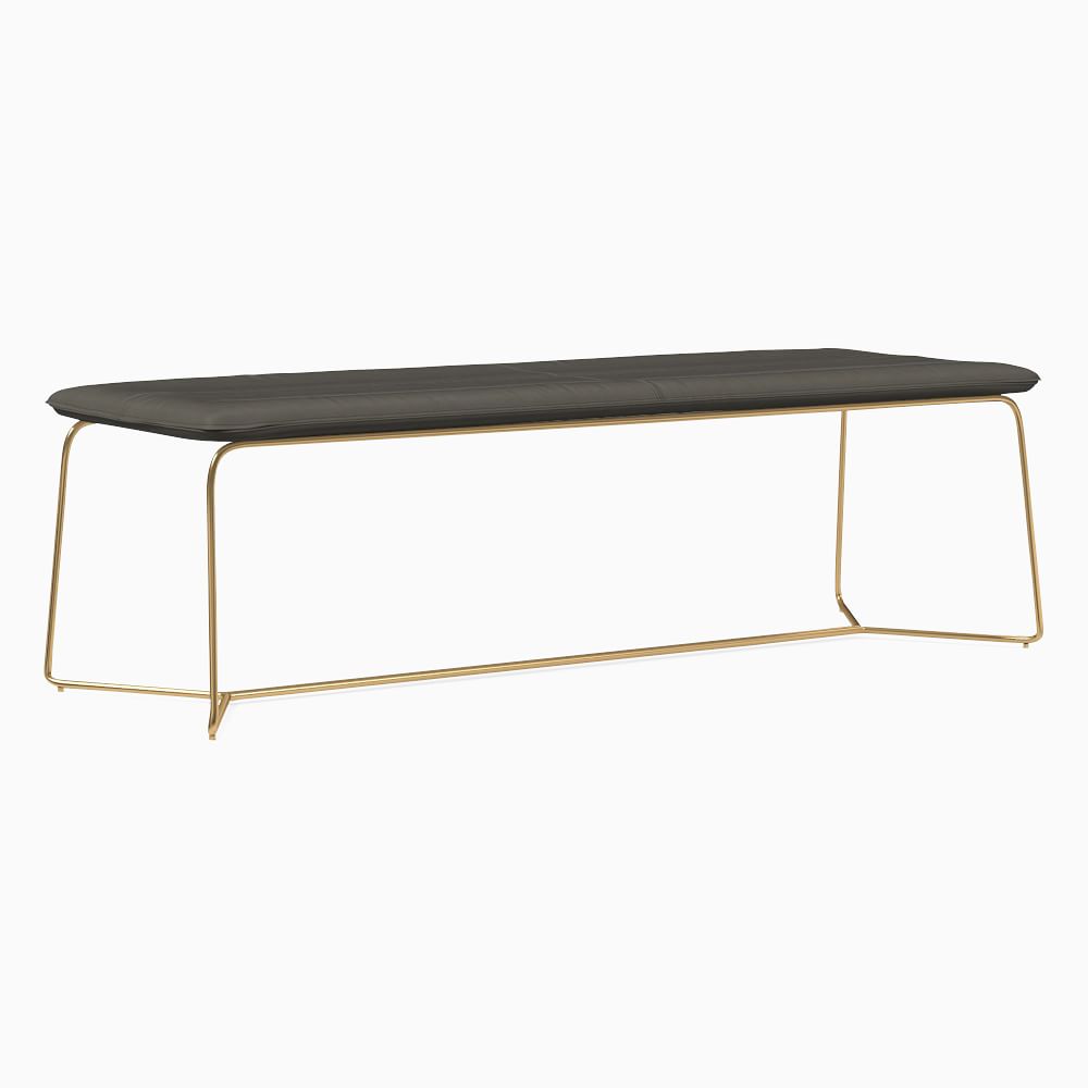 Slope Vegan Leather Dining Bench (52") by West Elm