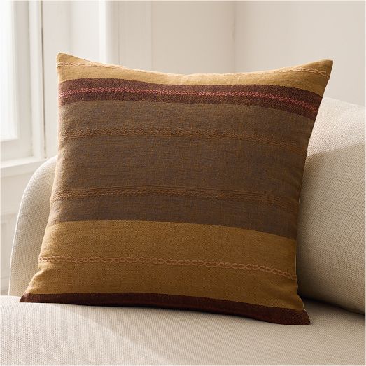 Decorative Stitched Stripes Pillow Cover by West Elm