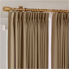 Open Box: Pleated European Flax Linen Blackout Curtain (48"W x 108"L) - Camel