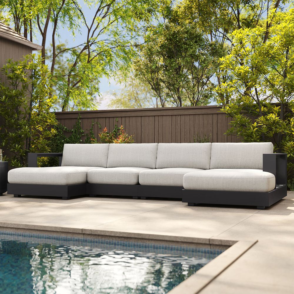 Telluride Aluminum Outdoor 4-Piece U-Shaped Sectional (149") by West Elm