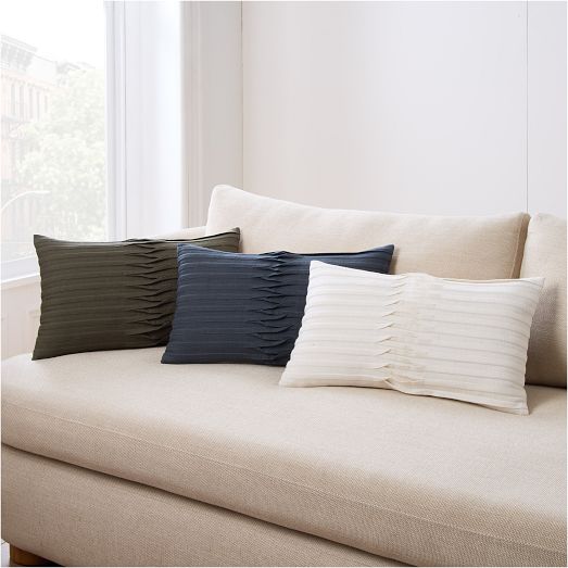 Centered Pleat Pillow Cover by West Elm