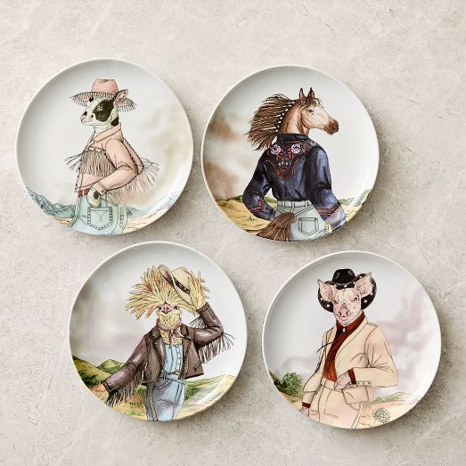 Dapper Animal Western Salad Plates by West Elm