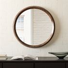Geo Burled Wood Wall Mirror - Round