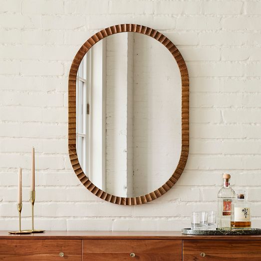 Industrial Wood Wall Mirror | West Elm