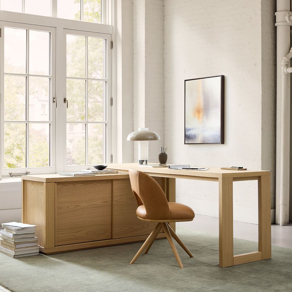 Cutler L-Shaped Storage Desk (68") by West Elm