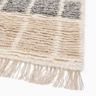 Grid Plaid Shag Rug