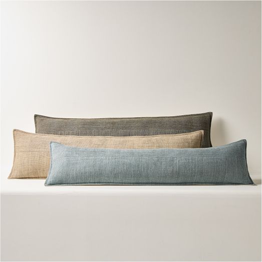 Channeled Weave Lumbar Pillow Cover by West Elm