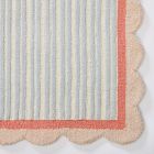 Pink Chicken Stripe Wool Rug