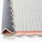 Pink Chicken Stripe Wool Rug