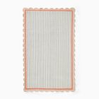 Pink Chicken Stripe Wool Rug