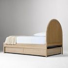 Vivienne Wood &amp; Upholstered Storage Bed