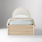 Vivienne Wood &amp; Upholstered Storage Bed