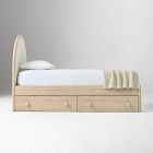 Vivienne Wood &amp; Upholstered Storage Bed