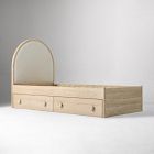Vivienne Wood &amp; Upholstered Storage Bed